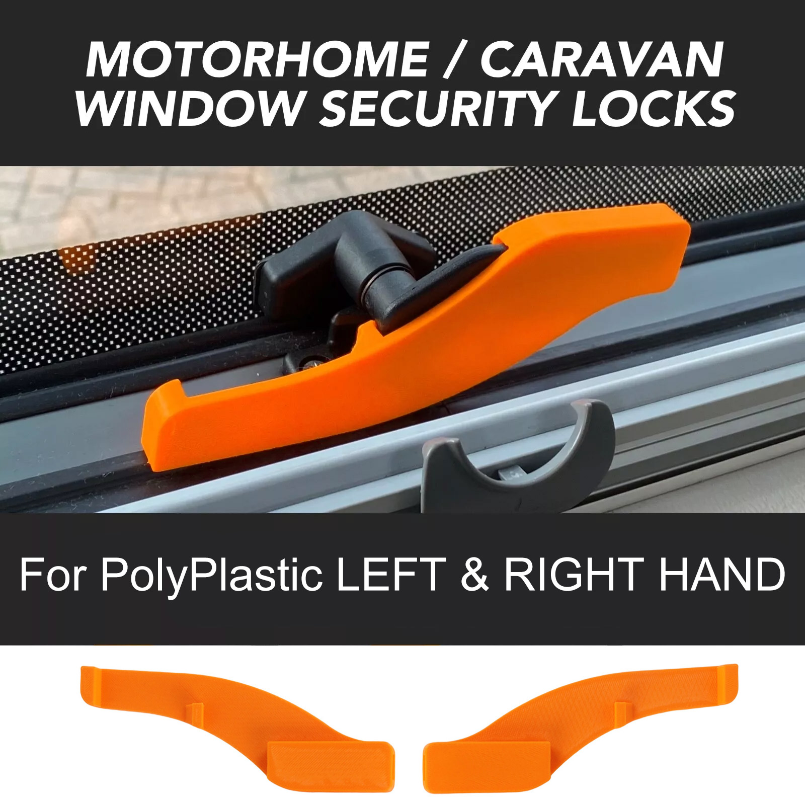 Pc Security Lock - 1 set roulotte sinistra/destra finestra policplastica